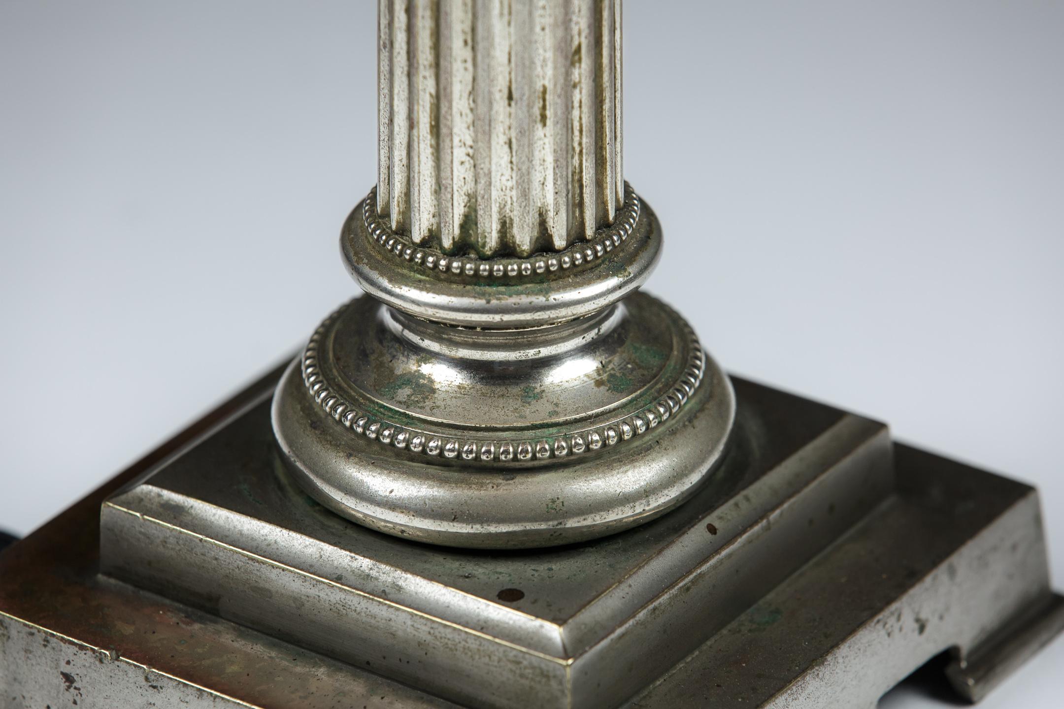 Large 19th Century Corinthian Column Lamp 3