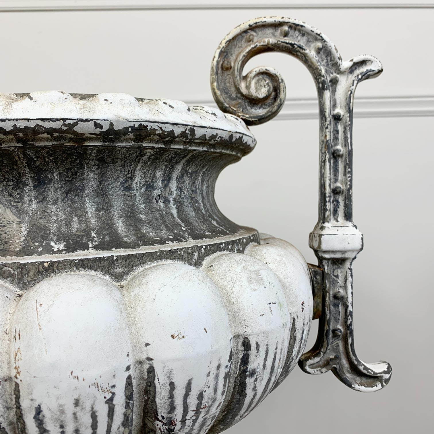 Large 19th C Corneau Frères Charleville Grey Cast Iron Urn For Sale 2