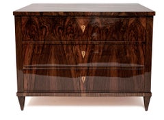 Large 19th Century Dark Biedermeier Chest Of Drawers