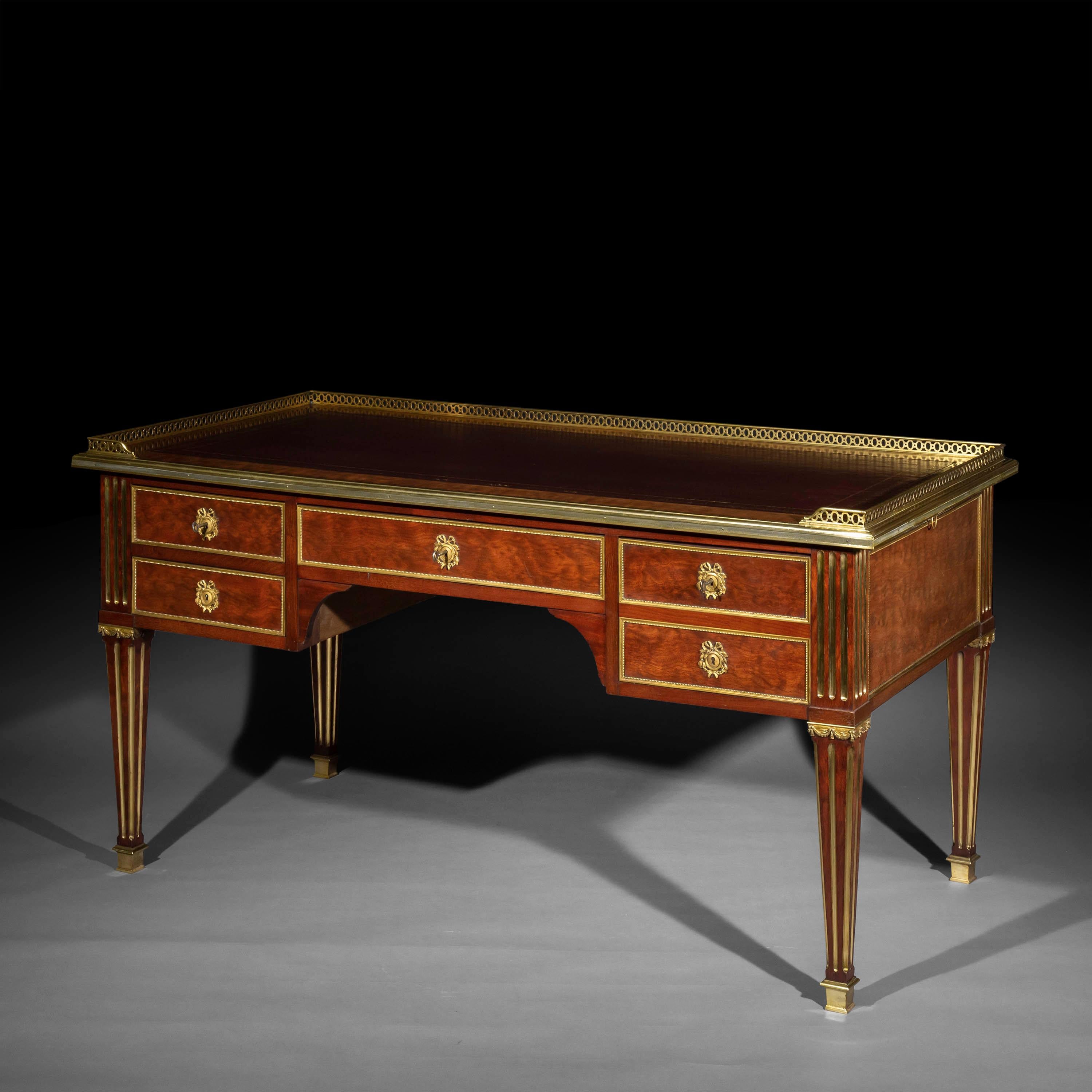 Large 19th Century Desk in French Louis XVI Style 2
