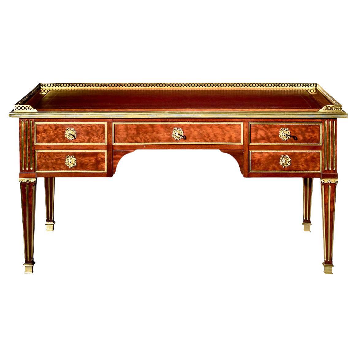Large 19th Century Desk in French Louis XVI Style