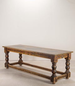 Large 19th Century Dutch Painted Table