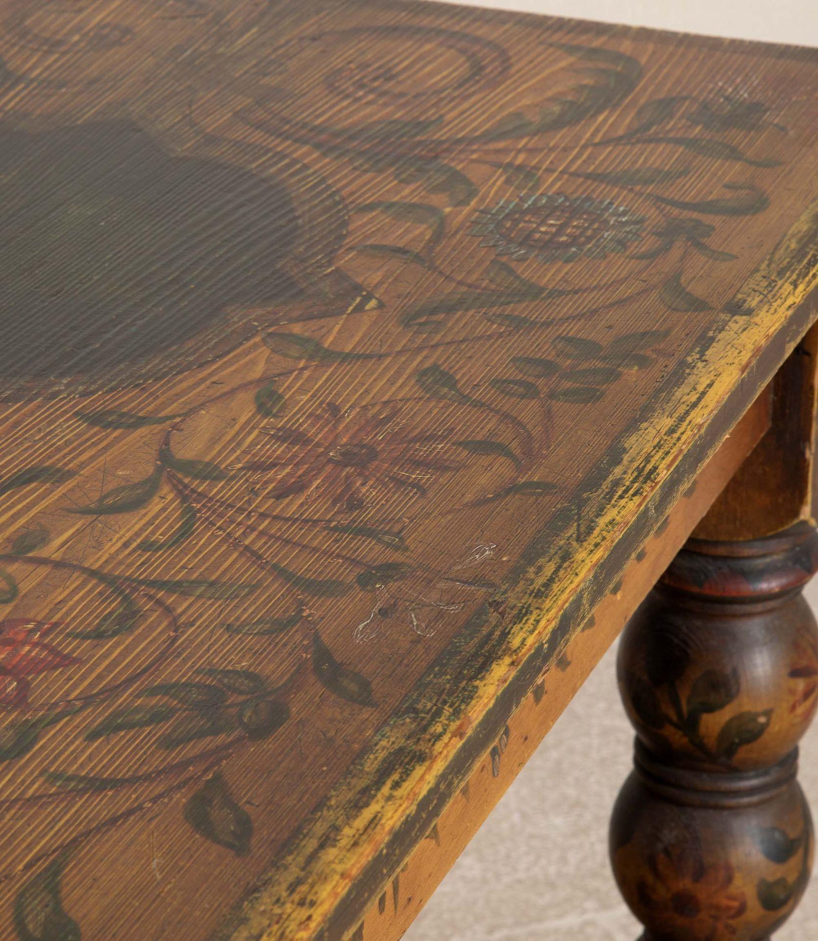 XIXe siècle Grande table peinte hollandaise du 19e siècle en vente