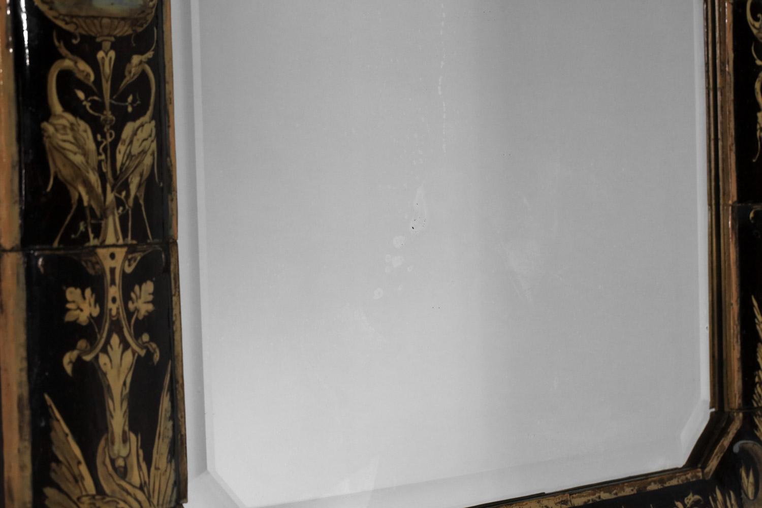 Grand miroir en faïence du 19ème siècle, pièce unique de céramique française en vente 8