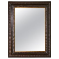 Grande specchio italiano ebanizzato del XIX secolo - No1