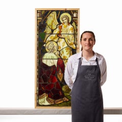 Large 19th Century Ecclesiastical Stained Glass Window