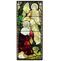 Antique Large 19th Century Ecclesiastical Stained Glass Window