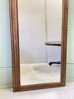 Large 19th Century English Acanthus Gilt Frame with Beveled Mirror