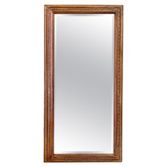 Large 19th Century English Acanthus Gilt Frame with Beveled Mirror