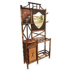Antique Large 19th Century English Bamboo Hall Stand