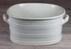 Large 19th Century English Creamware Pickling Bath
