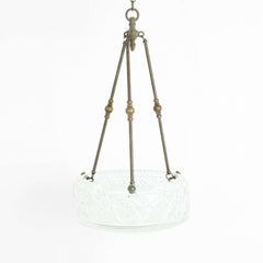 Large 19th Century English Cut Glass Plafonnier