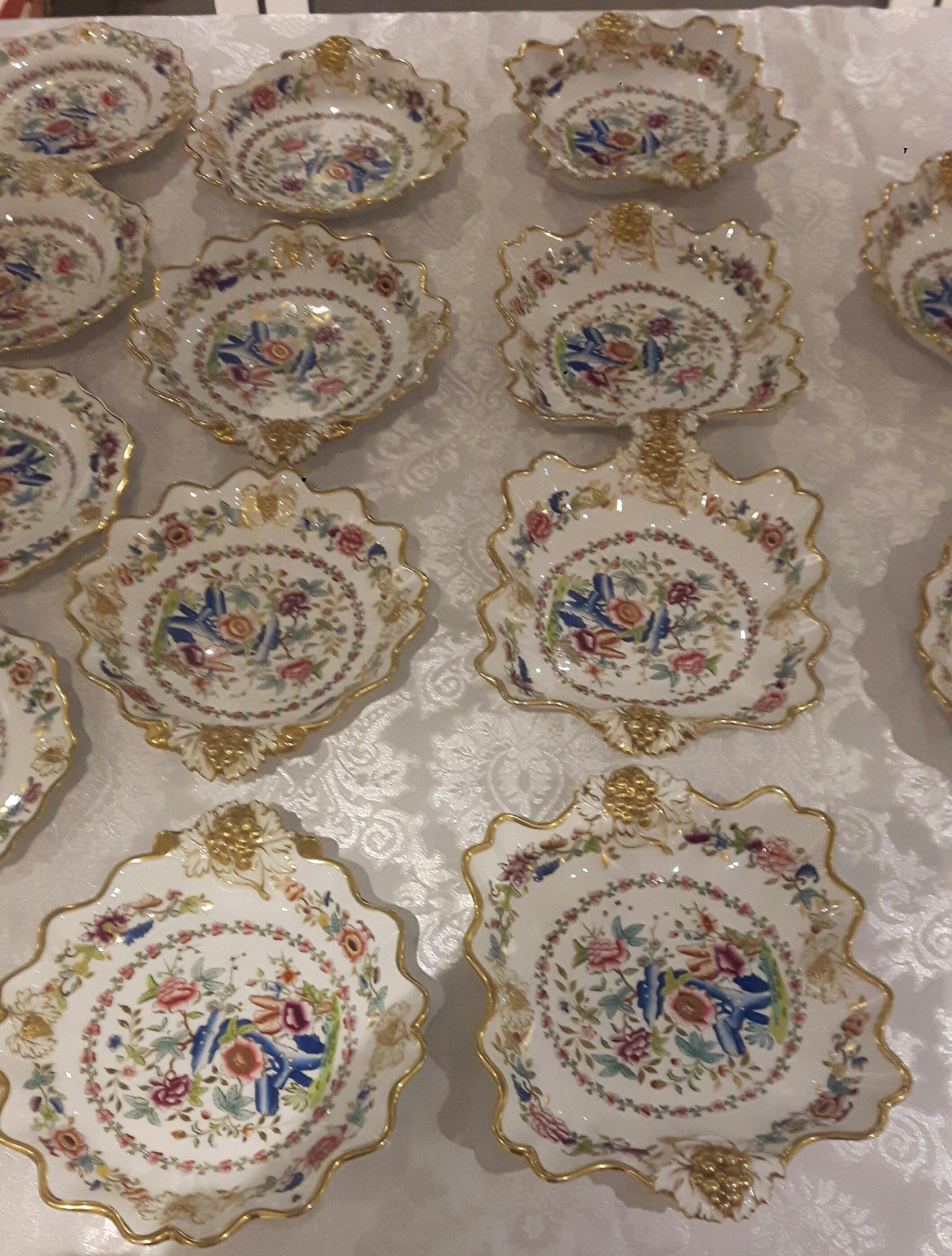 Other Large 19th Century English Dessert Service For Sale