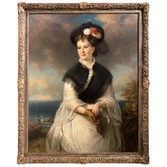 Large 19th Century English Full Length Portrait by Samuel Barry Godbold