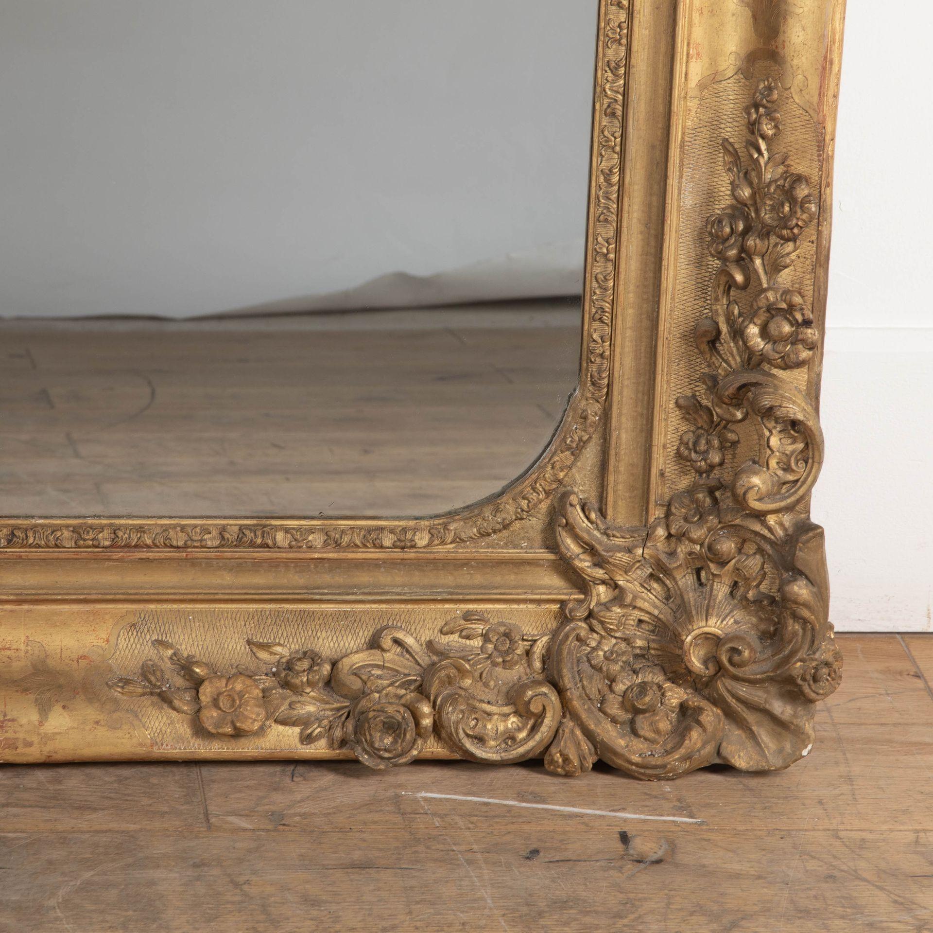 Grand miroir anglais doré du 19ème siècle Bon état - En vente à Gloucestershire, GB