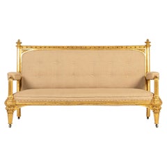 Large 19th Century English Giltwood Country House Sofa