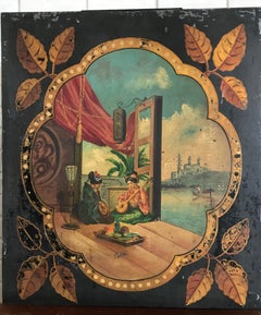 Large 19th Century English Grocer's Shop Display Tea Tin