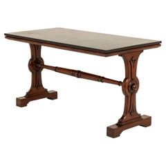 Large 19th Century English Mahogany Library Table