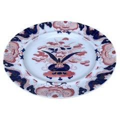 Large 19th Century English Mason's Ironstone Flowers & Vase Plate