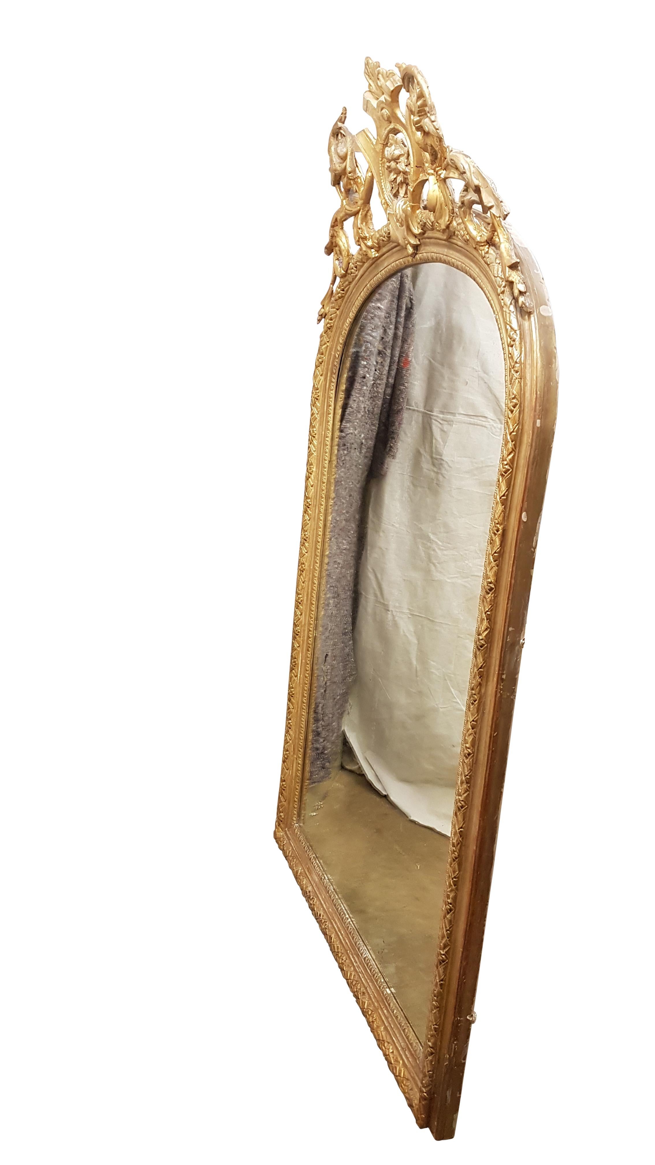 High Victorian Large 19th Century English Mirror from the Blenheim Estate