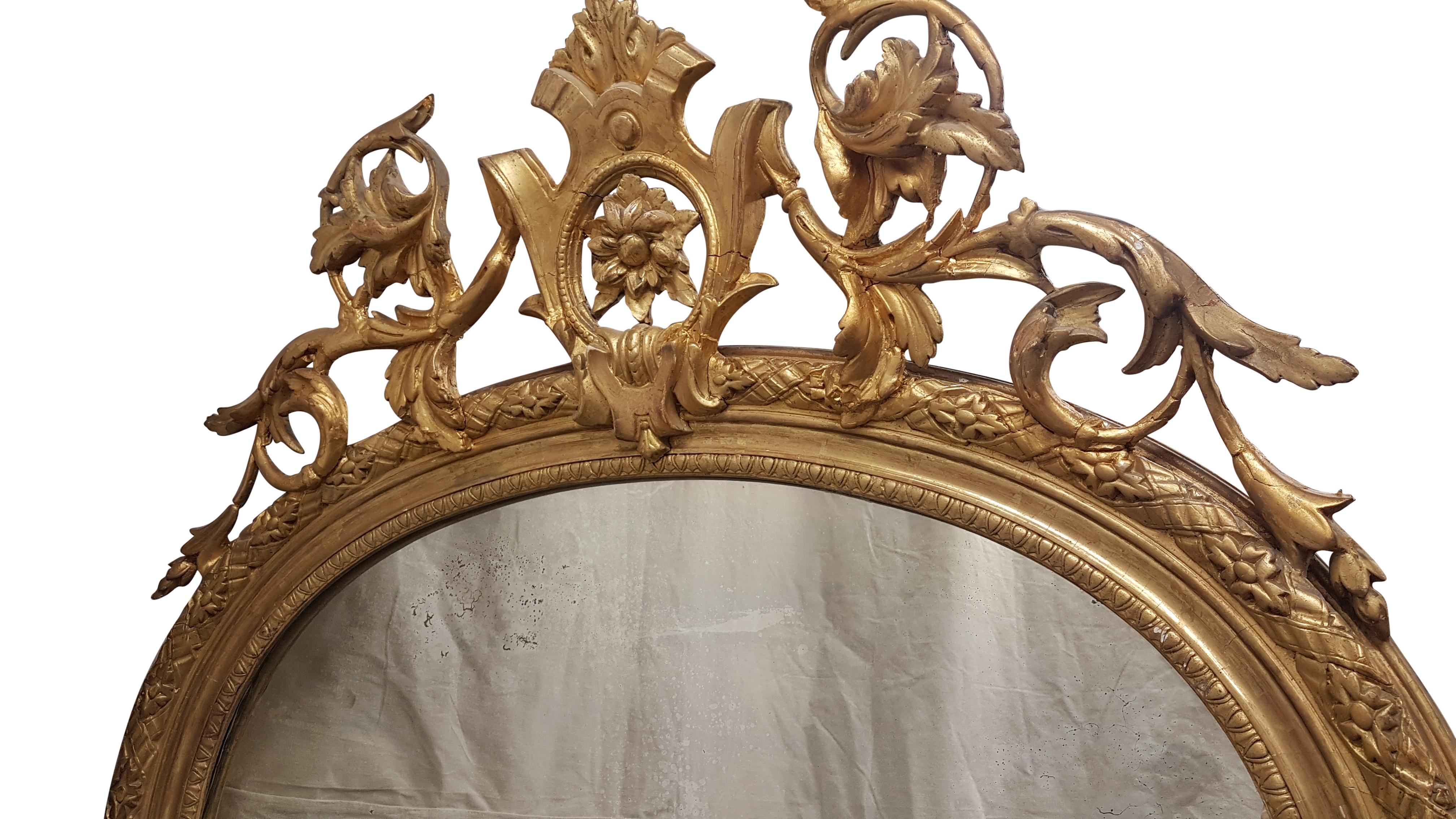 Gilt Large 19th Century English Mirror from the Blenheim Estate