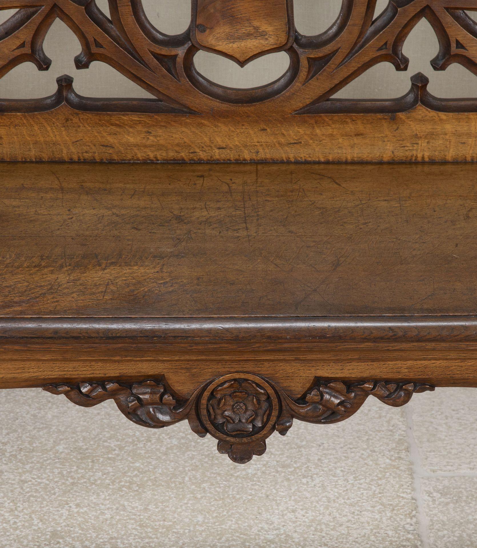 Large 19th Century English Oak Hall Bench For Sale 6