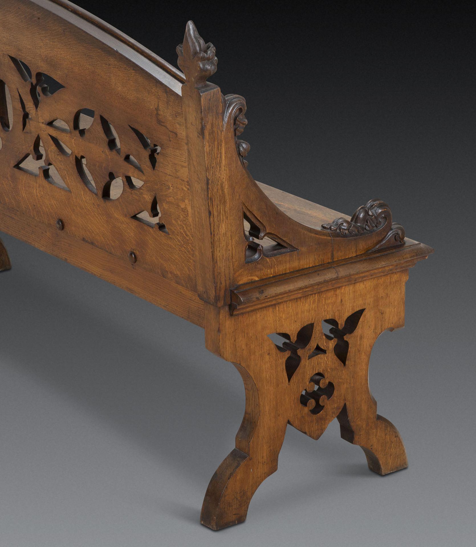 Large 19th Century English Oak Hall Bench For Sale 5