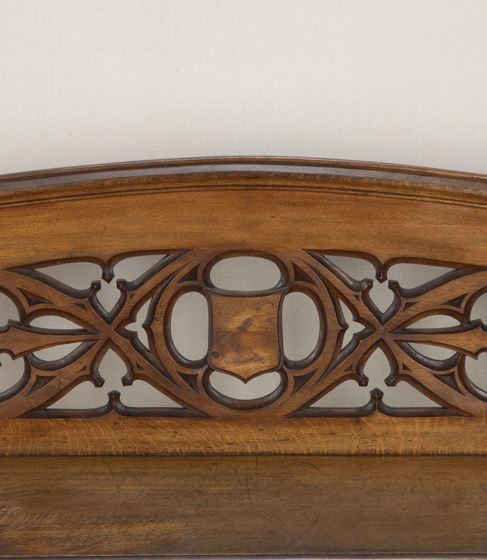 Large 19th Century English Oak Hall Bench For Sale 7