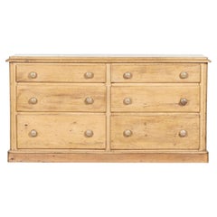 Large 19th Century English Pine Bank Drawers