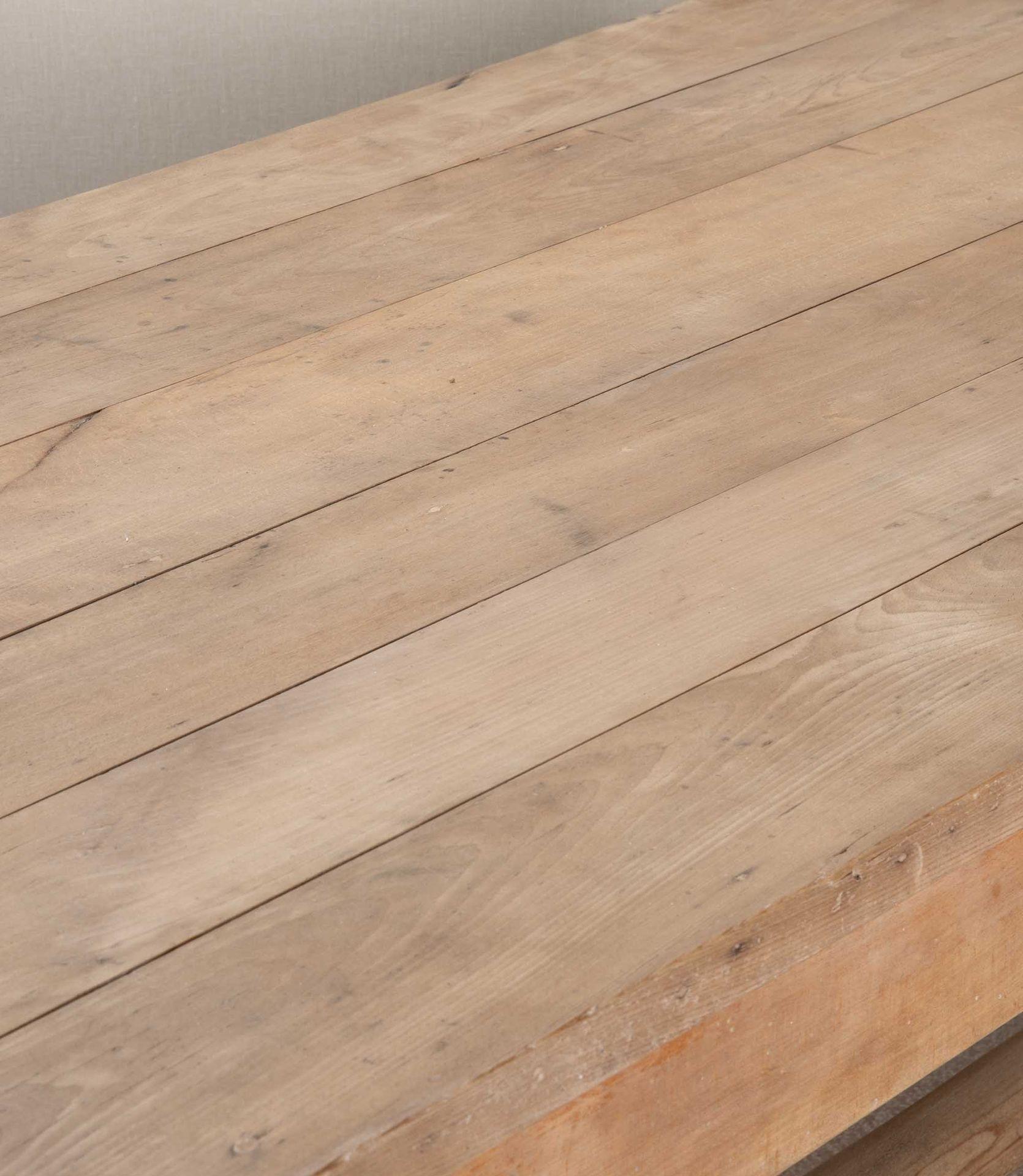 Country Grande table de réfectoire en hêtre frotté anglais du XIXe siècle en vente