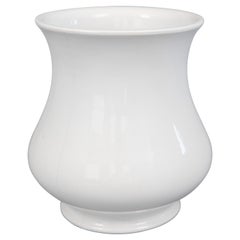 Grand vase jardinière en pierre de fer blanche du 19ème siècle, centre de table de table anglais