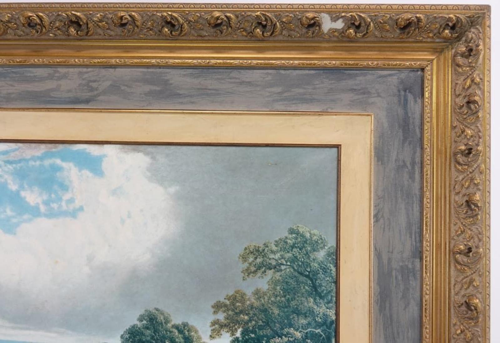 Huilé Grande peinture à l'huile sur panneau d'une école européenne du 19ème siècle en vente