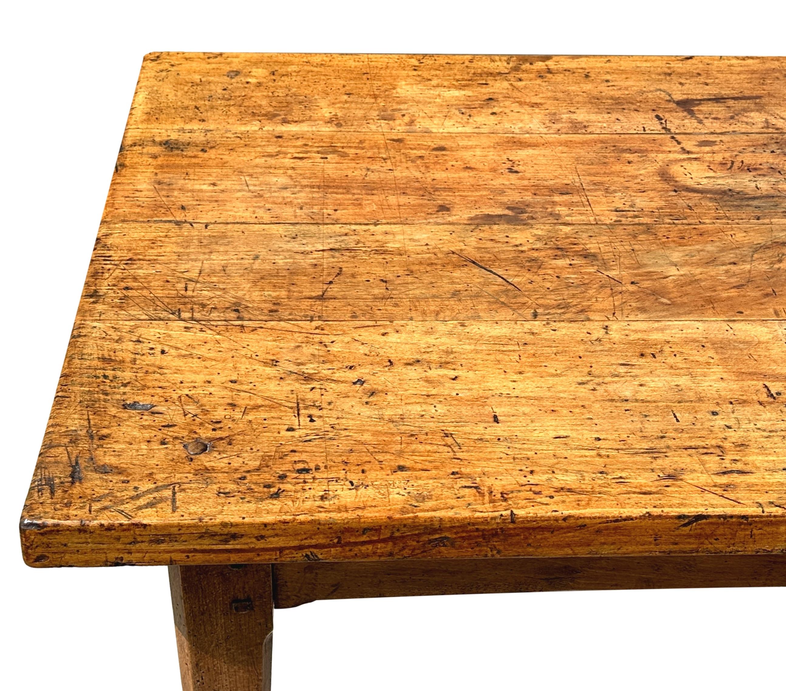 Sycomore Grande table à manger de ferme du 19ème siècle en vente