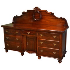 Large 19th century Figured Mahogany Quality Antique Victorian Sideboard