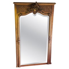 Large 19th Century Fine Quality Antique Overmantle Wall Mirror – Gilt Statement