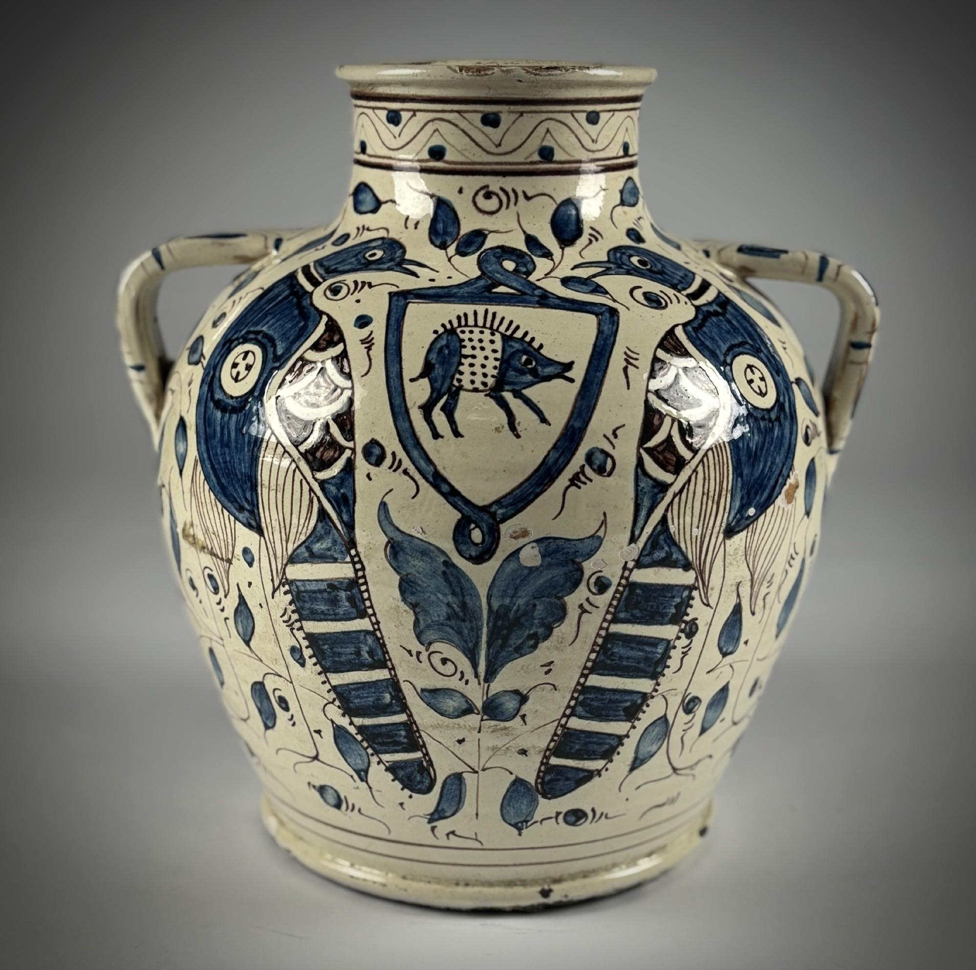 Italian Large 19th Century Firenze Drug Storage Jar For Sale