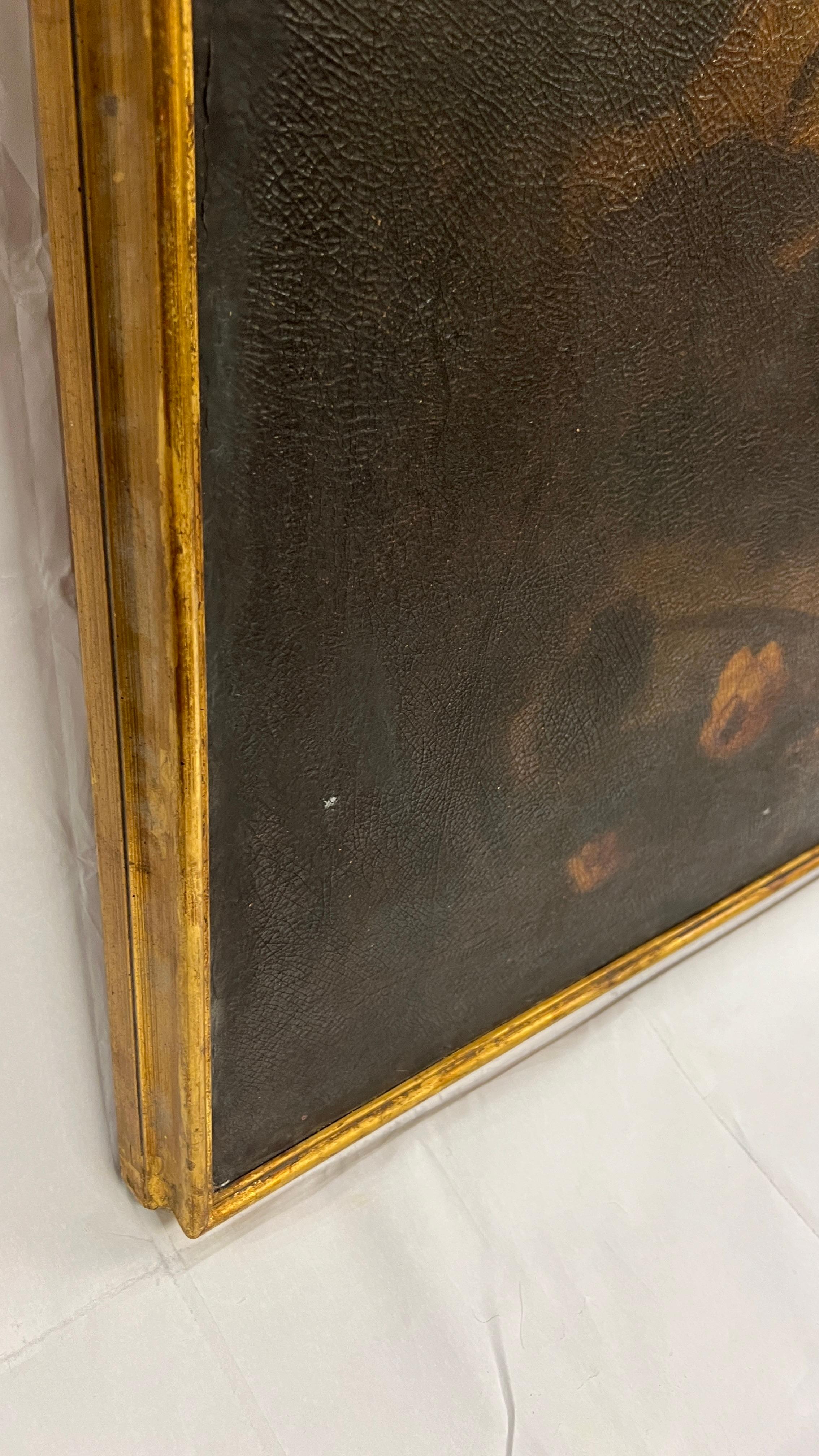 Large 19th Century Floral Still Life Oil Painting For Sale 2