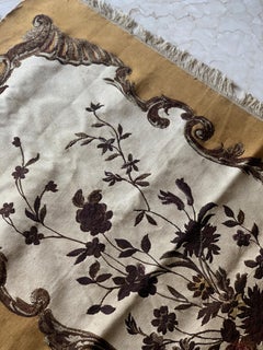 Grand fragment de tapisserie florale d'Aubusson du XIXe siècle