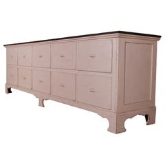 Large 19th Century French Bank of Drapers Drawers