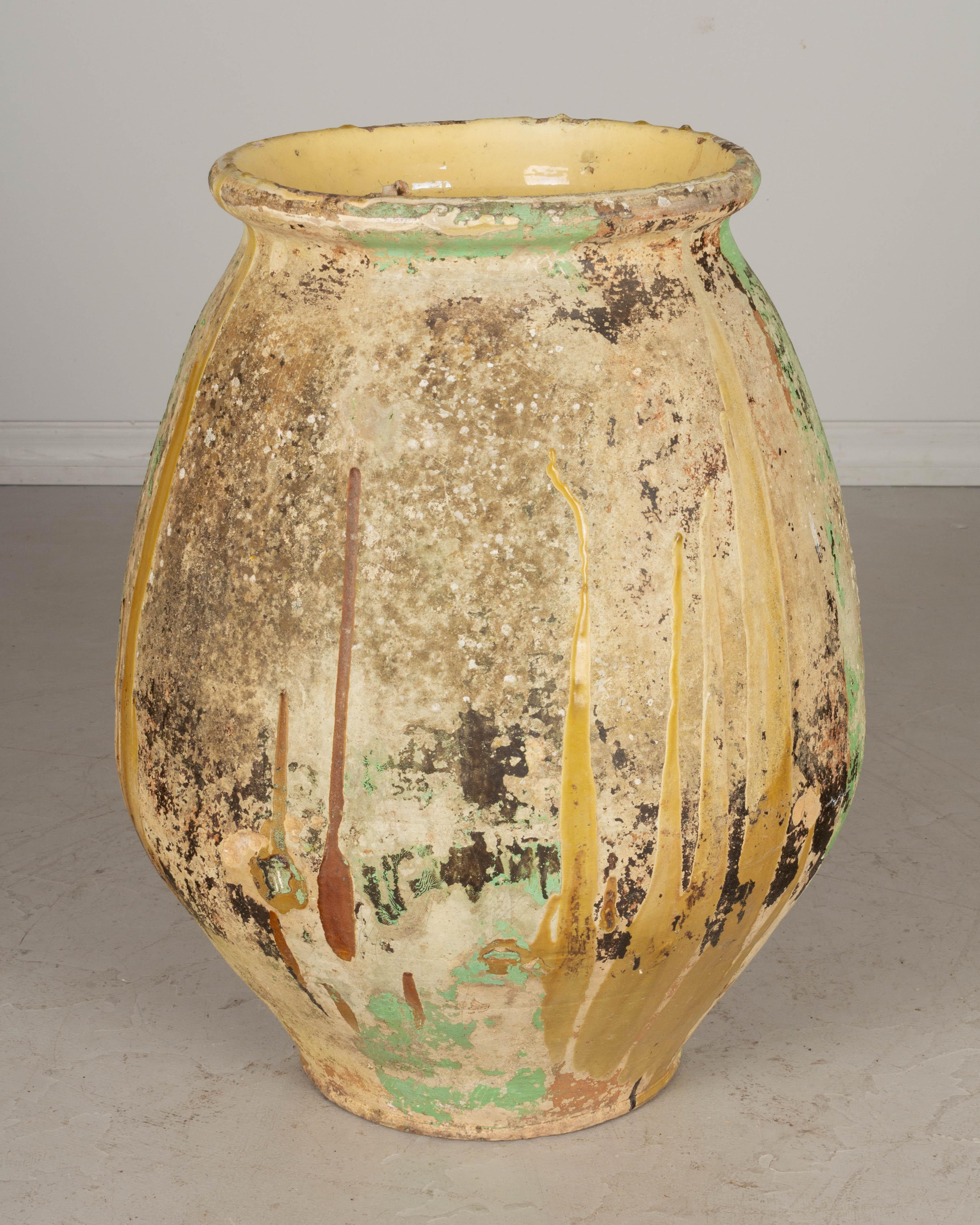 Large 19th Century French Biot Jar or Planter In Good Condition In Winter Park, FL