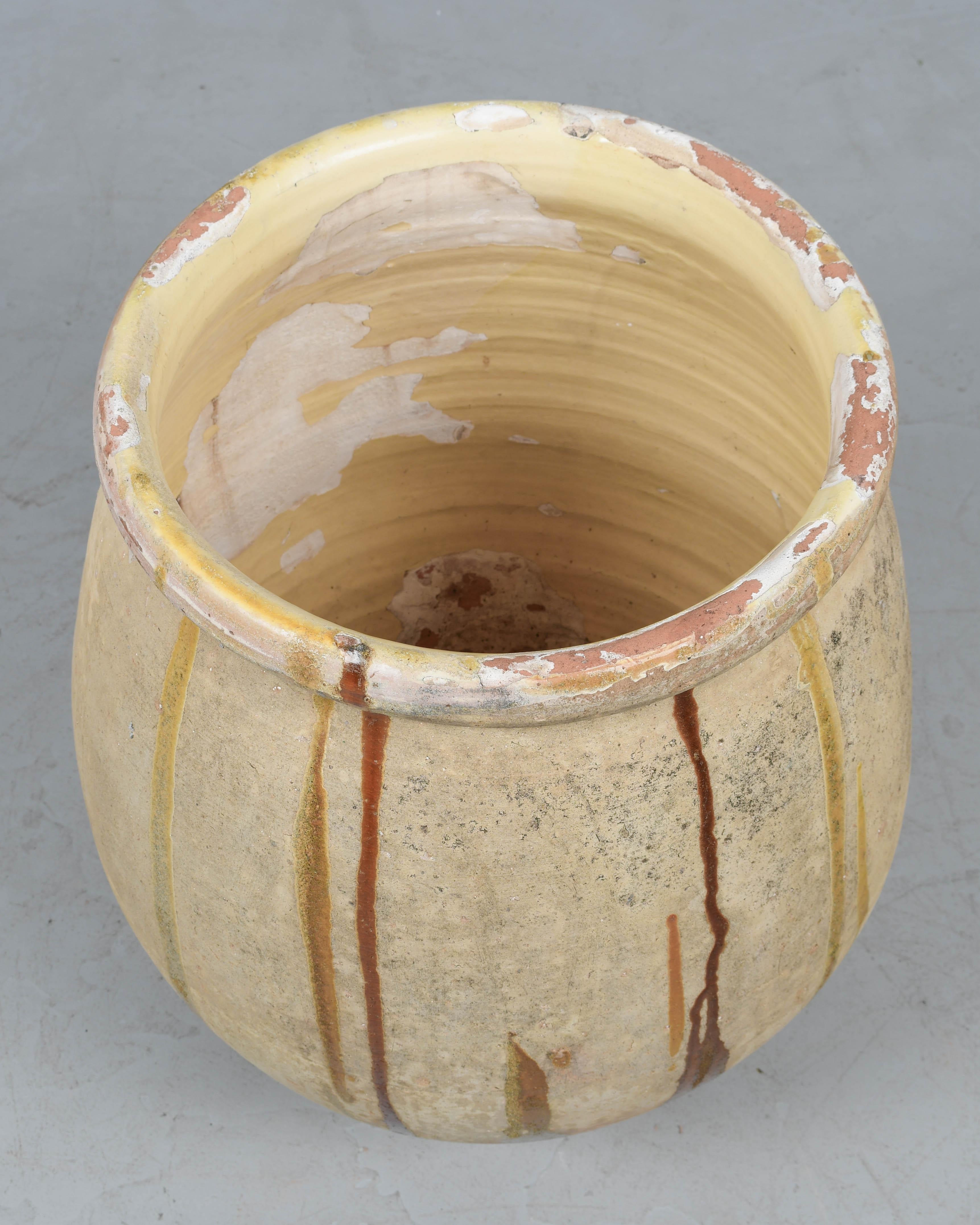 Large 19th Century French Biot Pottery Jar or Planter For Sale 4