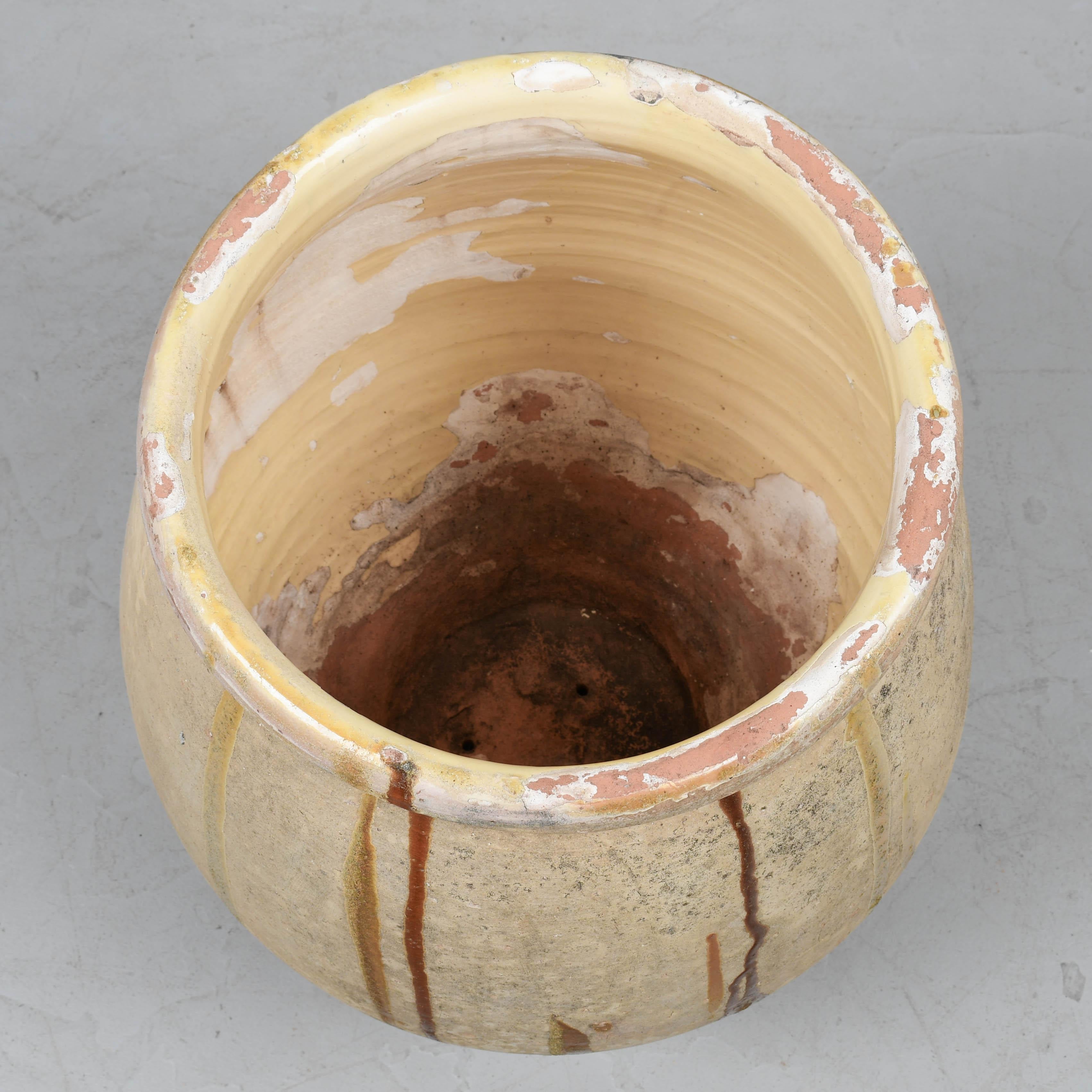 Large 19th Century French Biot Pottery Jar or Planter For Sale 5