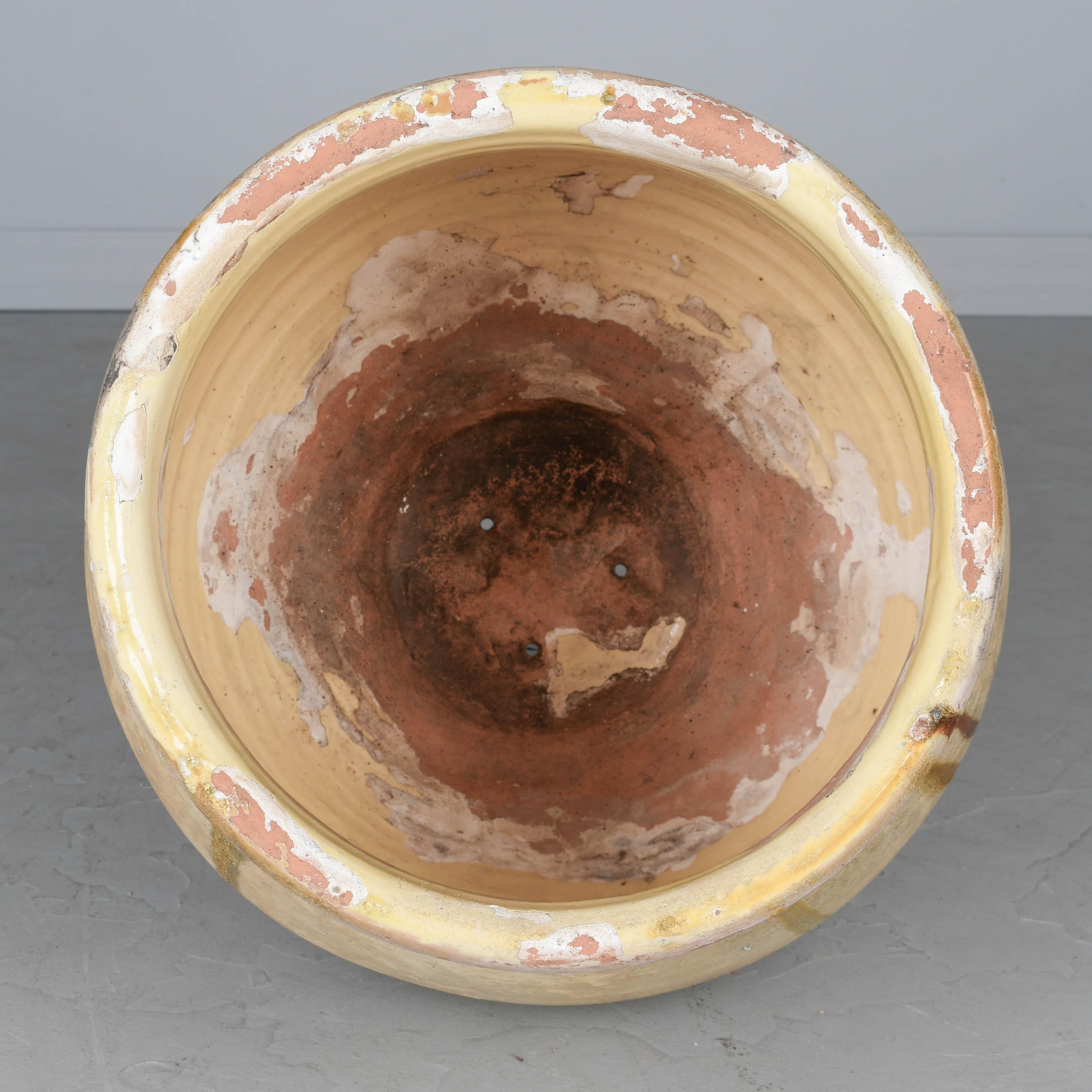 Large 19th Century French Biot Pottery Jar or Planter For Sale 6