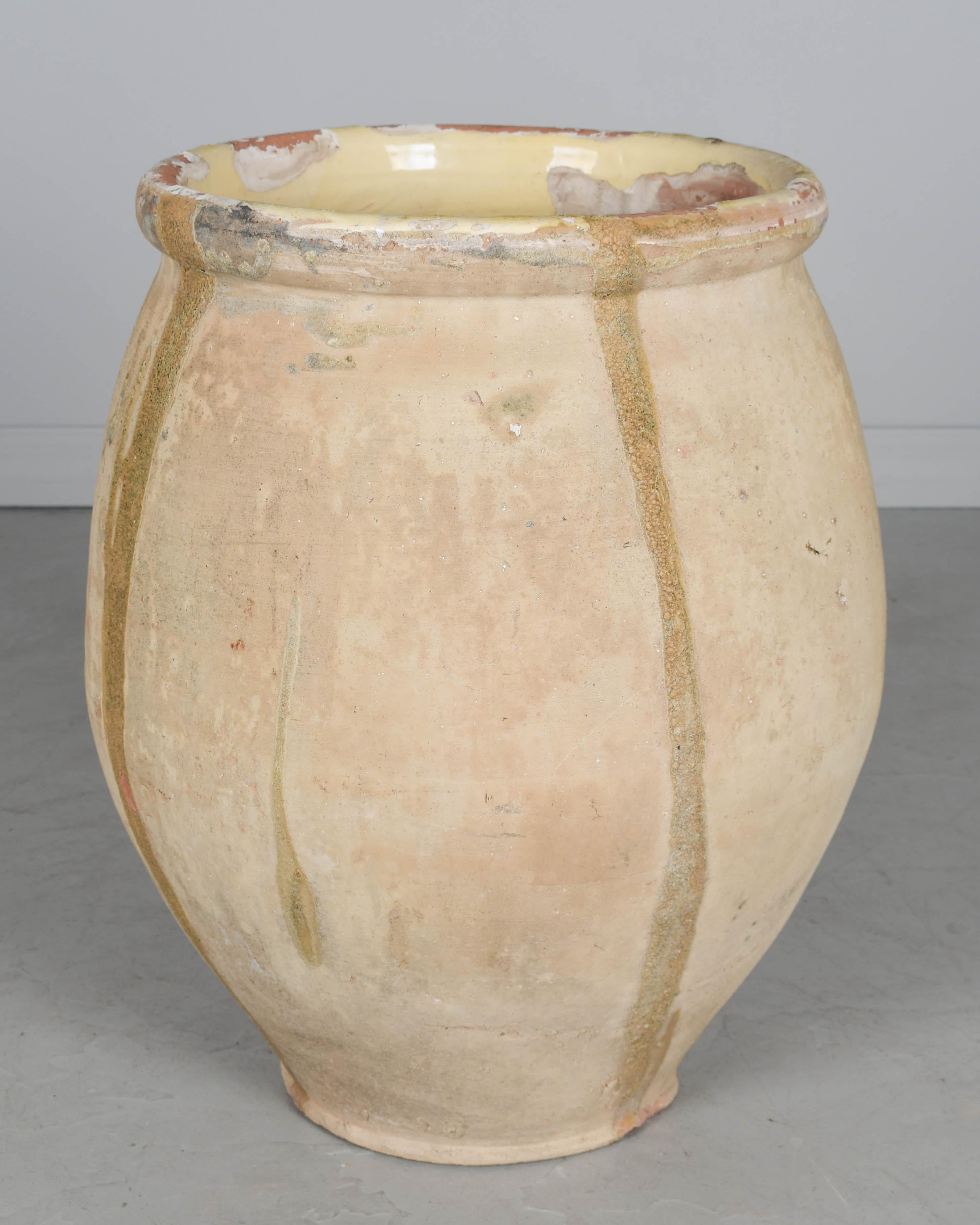 Terracotta Large 19th Century French Biot Pottery Jar or Planter For Sale