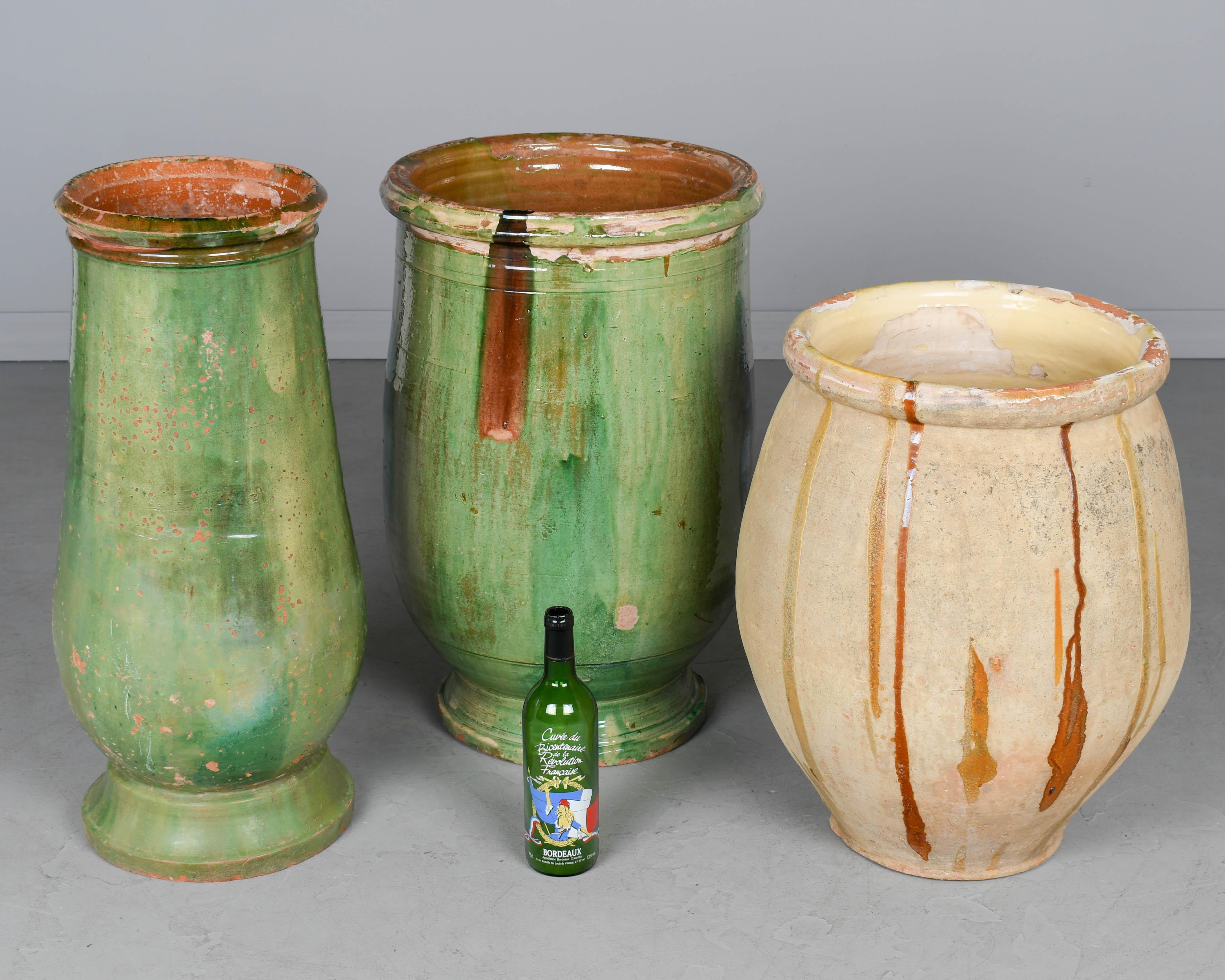 Large 19th Century French Biot Pottery Jar or Planter For Sale 1