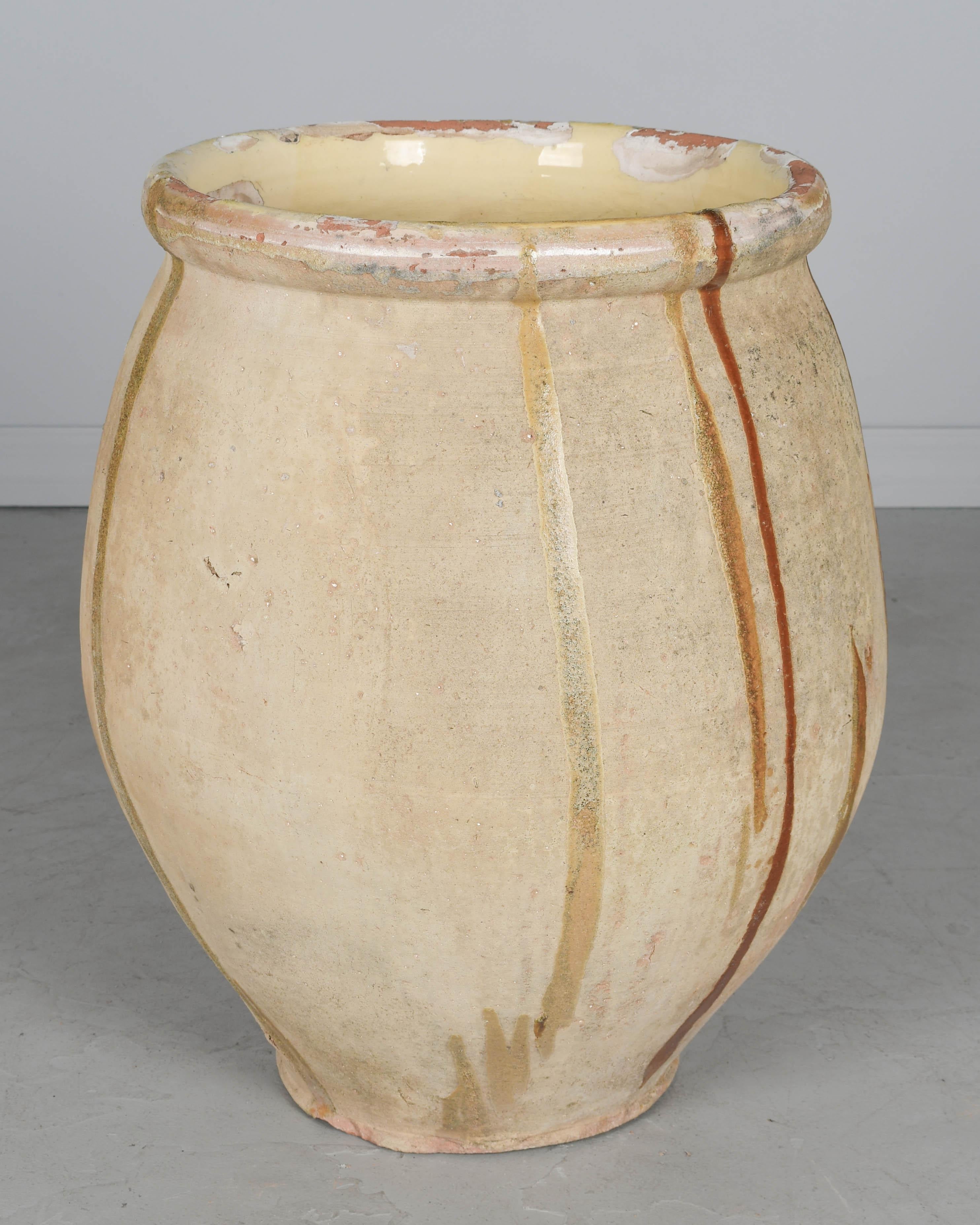 Large 19th Century French Biot Pottery Jar or Planter For Sale 3