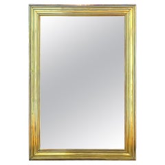 Large 19th Century French Brass Bistro Mirror