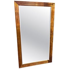 Large 19th Century French Brass Bistro Mirror