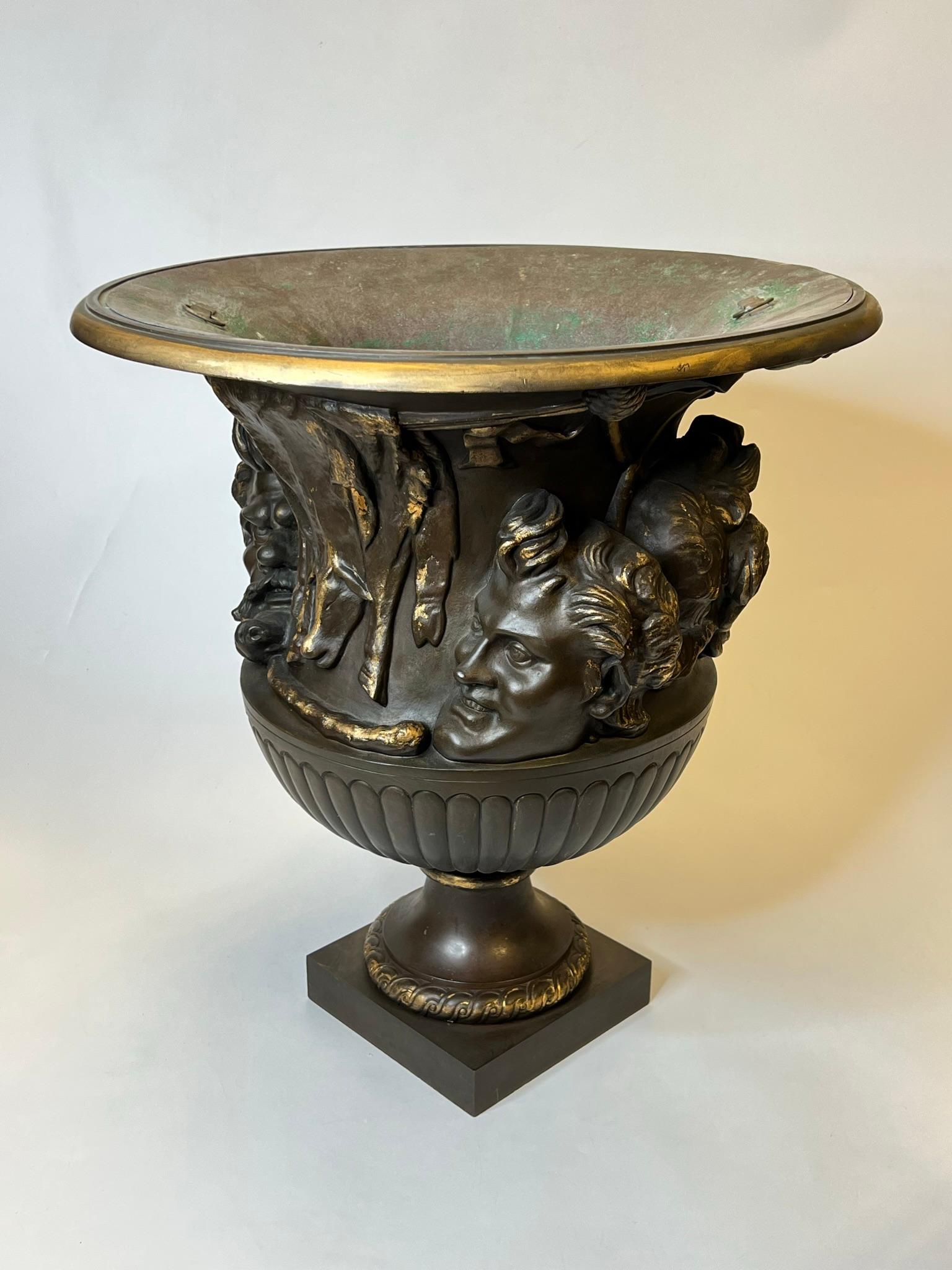 Large 19th Century French Bronze Borghese Vase Cast by Barbedienne For Sale 1