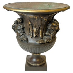 Large 19th Century French Bronze Borghese Vase Cast by Barbedienne